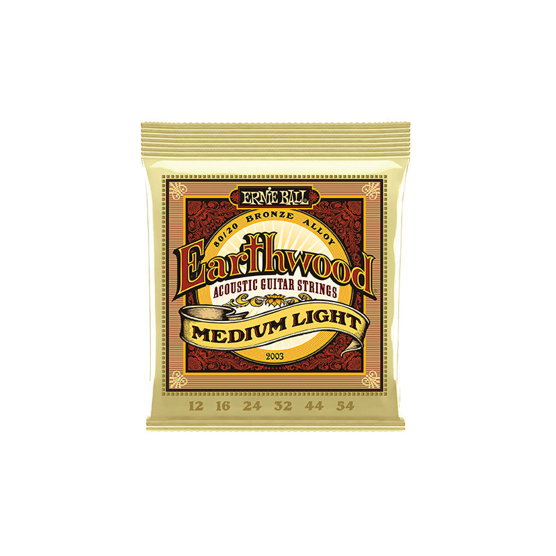 Ernie Ball 2003 Medium Light Earthwood 80/20 Bronze Acoustic Strings - .012-.054 - GUITAR STRINGS - ERNIE BALL - TOMS The Only Music Shop