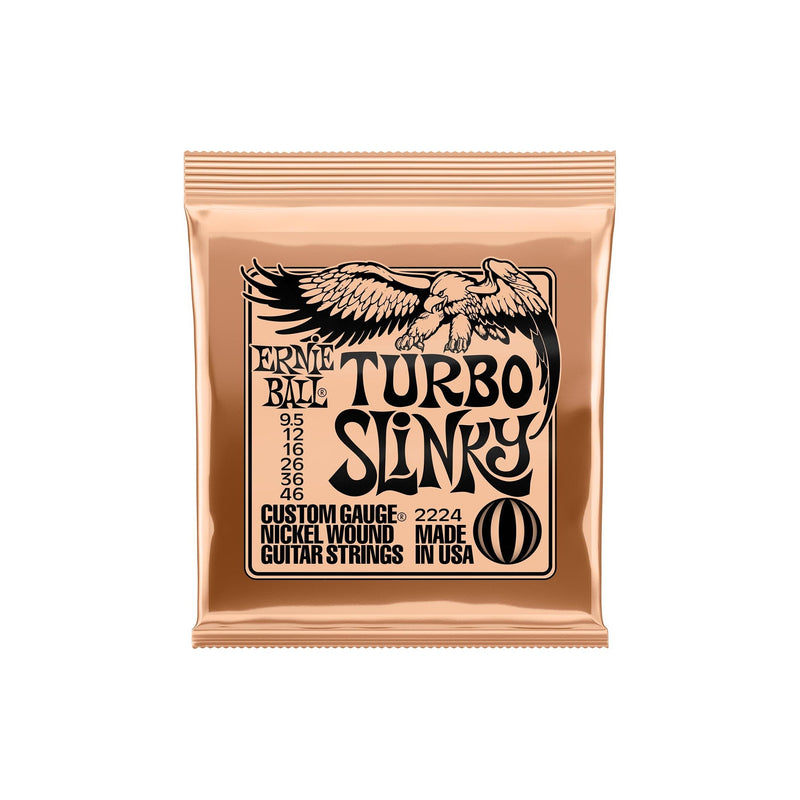 Ernie Ball 2224 Turbo Slinky Nickel Wound Electric Guitar Strings - .0095-.046