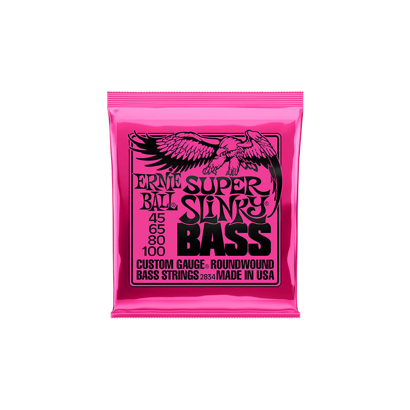 Ernie Ball 2834 Super Slinky Nickel Wound Electric Bass Strings - .045-.100 - BASS GUITAR STRINGS - ERNIE BALL - TOMS The Only Music Shop