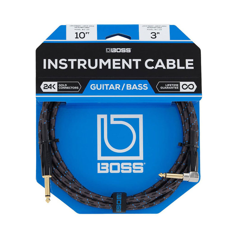 Boss BIC-10 10ft 3Metre Instrument Cable - CABLES - BOSS TOMS The Only Music Shop