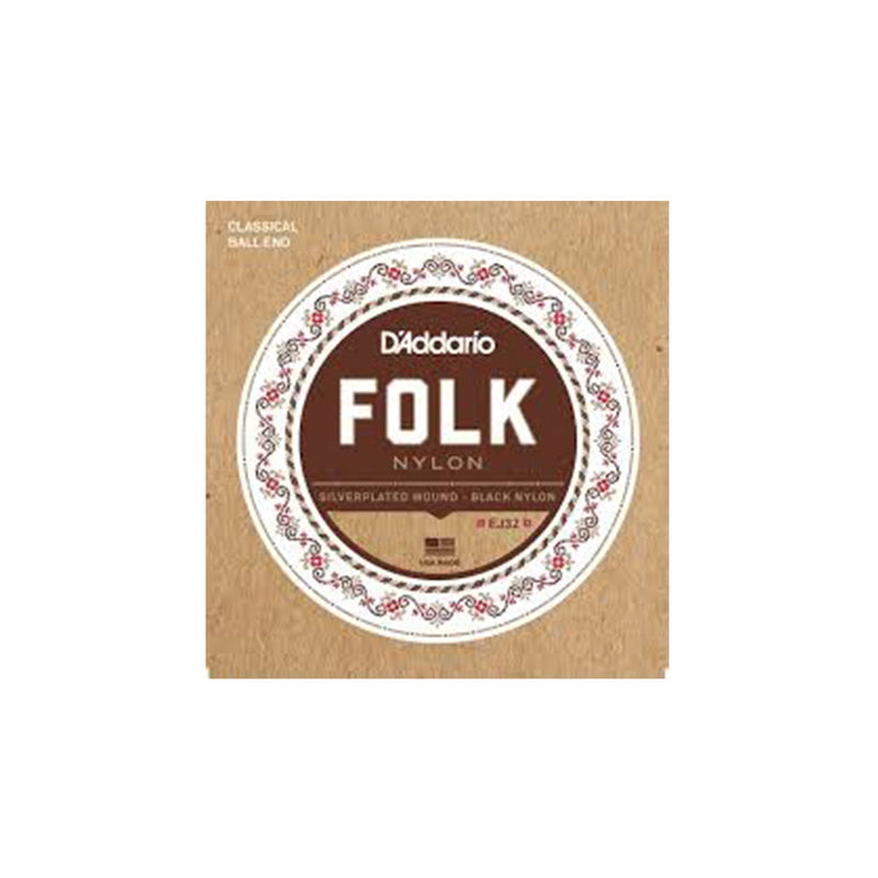 D'Addario EJ32 Folk Nylon Ball End Acoustic Guitar Strings - GUITAR STRINGS - D'ADDARIO - TOMS The Only Music Shop