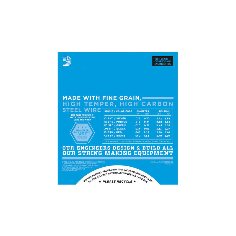 D'Addario EXL148 Nickel Wound Electric Strings - .012-.060 Extra Heavy - GUITAR STRINGS - D'ADDARIO - TOMS The Only Music Shop