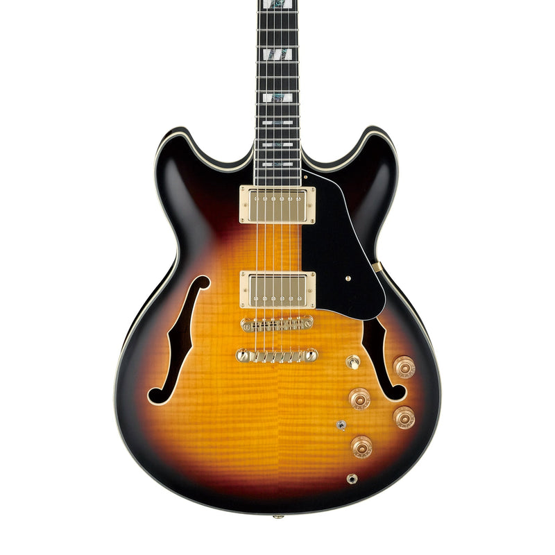 IBANEZ JSM10-VYS Signature John Scofield Hollow-Body Electric Guitar in Vintage Yellow Sunburst (VYS) - Hardshell Case Included - HOLLOWBODY GUITARS - IBANEZ - TOMS The Only Music Shop