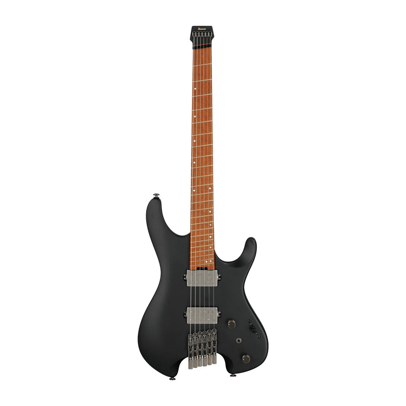 Ibanez QX52-BKF Q Series Headless Electric Guitar HH in Black Flat with Slanted Frets