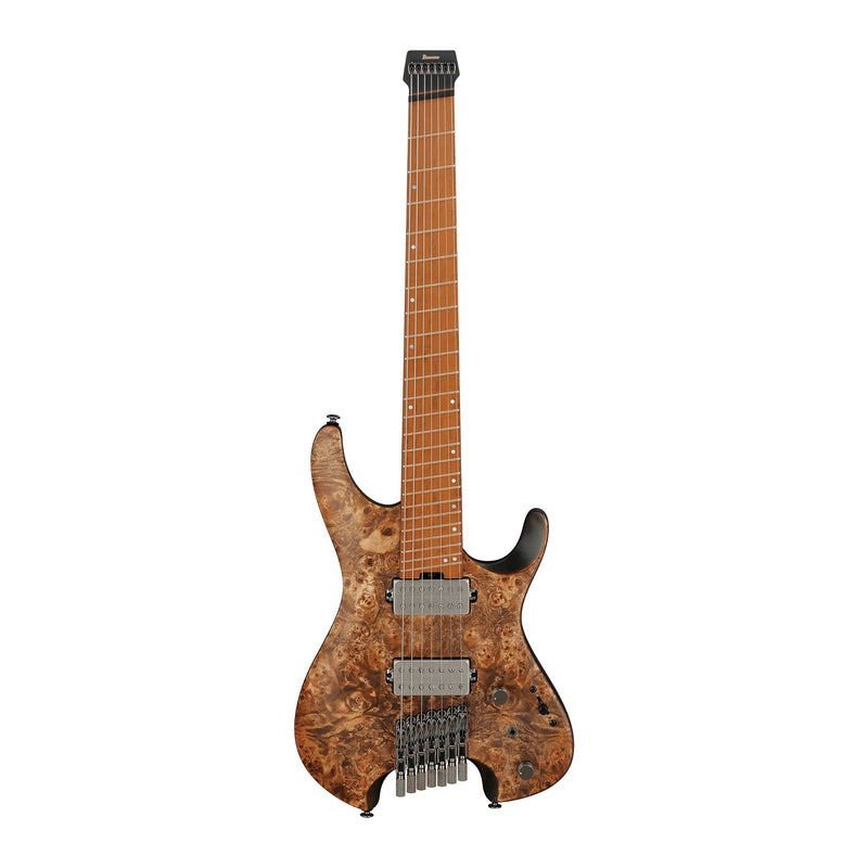 Ibanez QX527PB-ABS Q Series 7-String Headless Electric Guitar HH in Antique Brown Stained with Slanted Frets