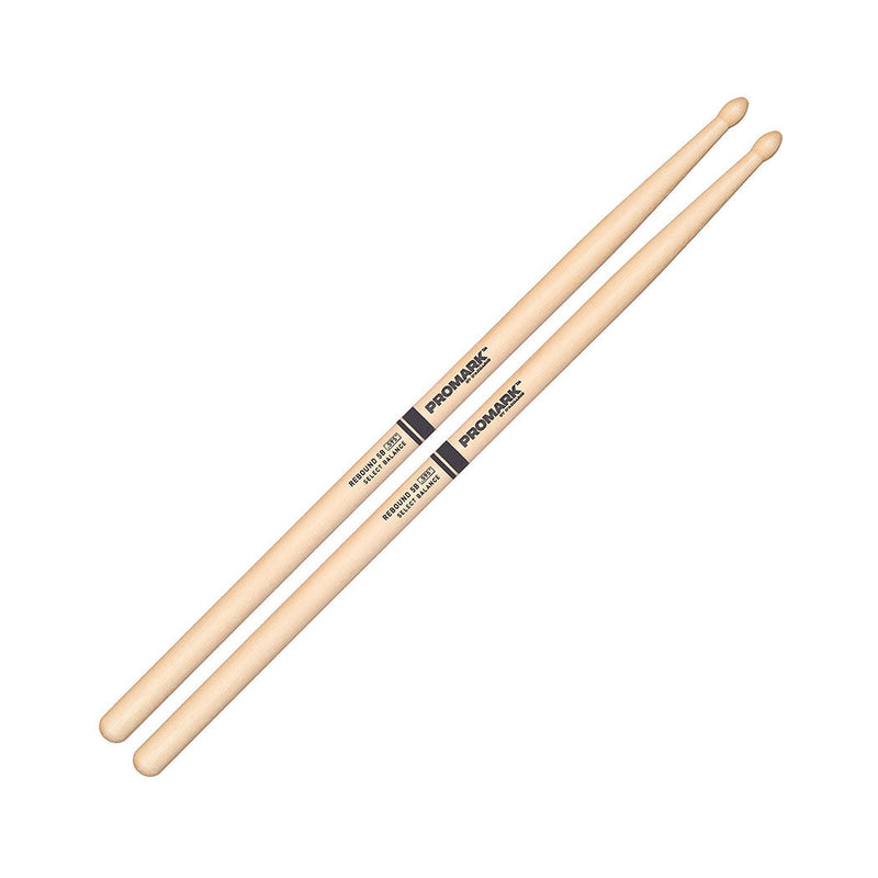 Promark RBH595TW Rebound 5B .595 Hickory Tear Drop Wood Tip Drum Sticks - DRUM STICKS - PROMARK - TOMS The Only Music Shop