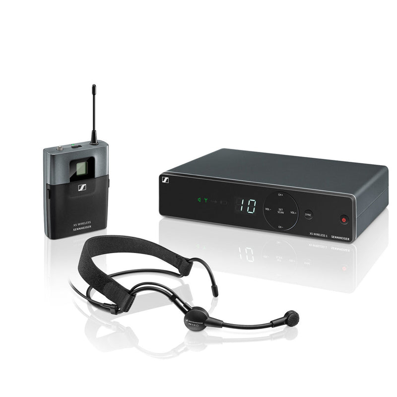 Sennheiser SEN-506988 XSW 1-ME3-B Wireless Headmic Set 10 CH UHF 614-638MHz Wireless System - WIRELESS SYSTEMS - SENNHEISER TOMS The Only Music Shop