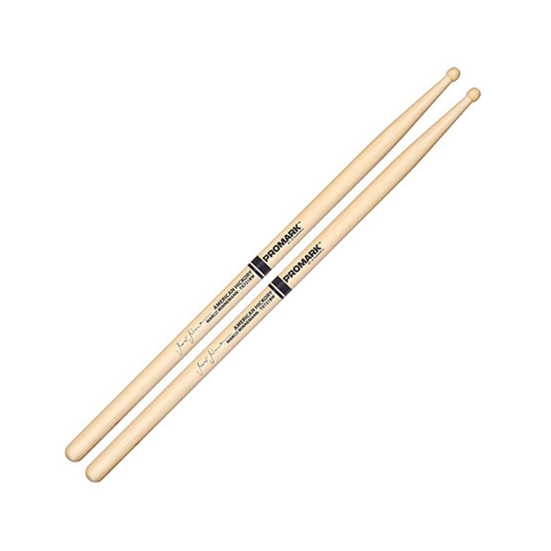 Promark TX721BW Hickory 721B Marco Minneman Wood Tip Drum Stick - DRUM STICKS - PROMARK - TOMS The Only Music Shop